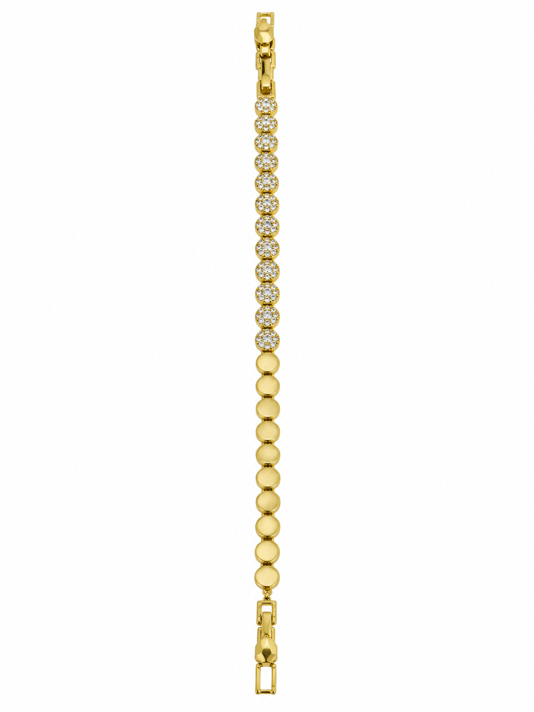 ZY-BL-003 – Diamond Line Tek Sıra Taşlı Gold Bileklik
