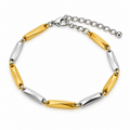 ERK-BL-002 - Duo Line İki Renkli Çelik Erkek Bileklik