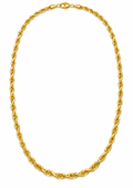 ZMK-019-Golden Rope İnce Burgu Zincir Kolye