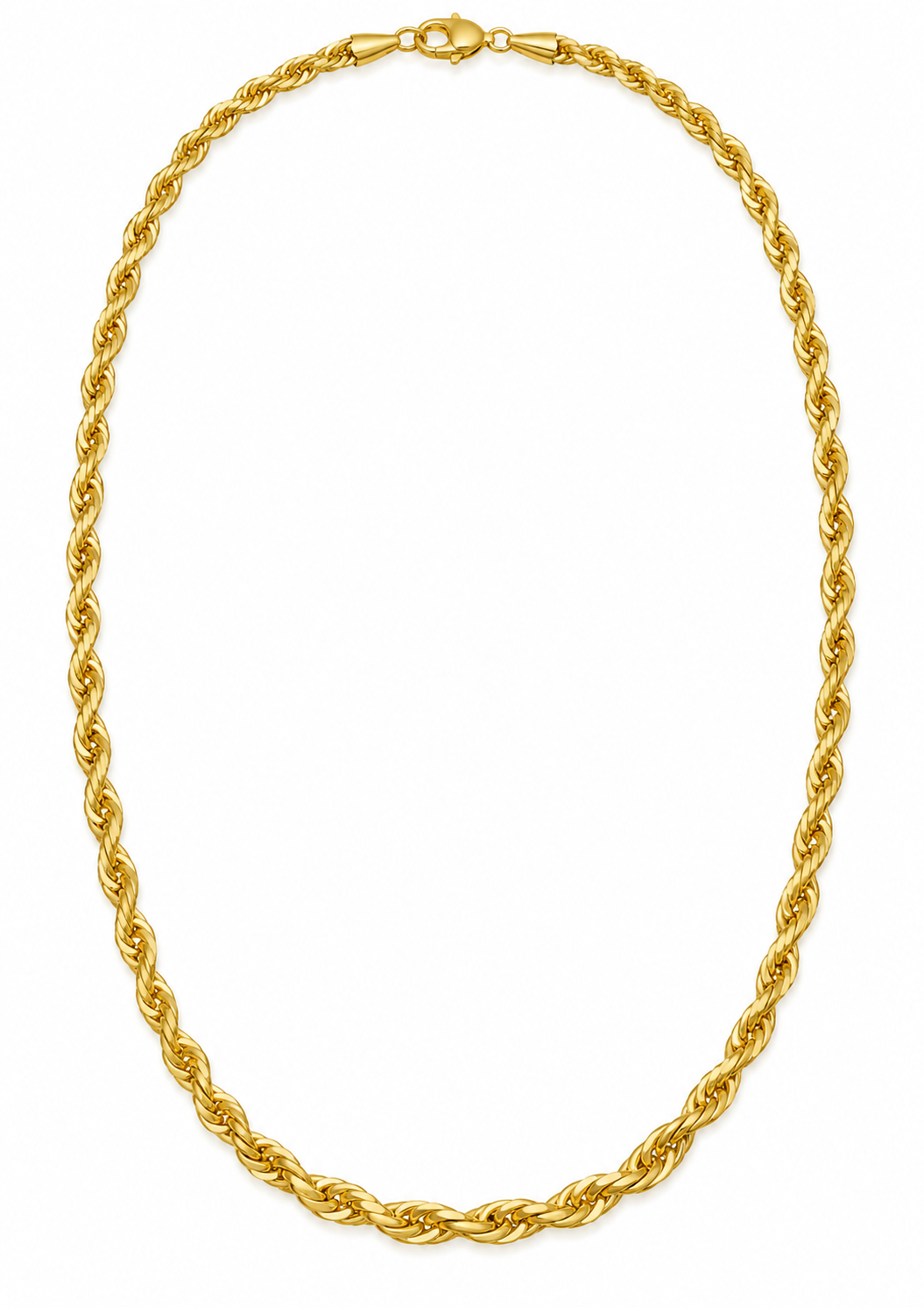 ZMK-019-Golden Rope İnce Burgu Zincir Kolye