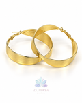 ZK-017 | Sofia – Gold Geniş Çizgili Halka Küpe