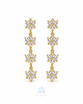 ZK-003 | Flora – Gold Çiçek Şelalesi Küpe