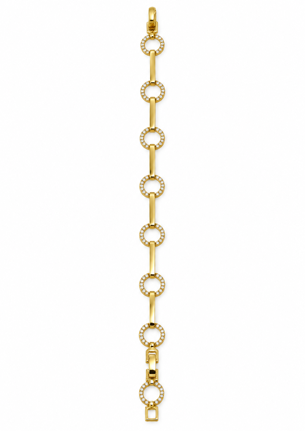 ZY-BL-007 – Infinity Circle Taşlı Halkalı Gold Bileklik