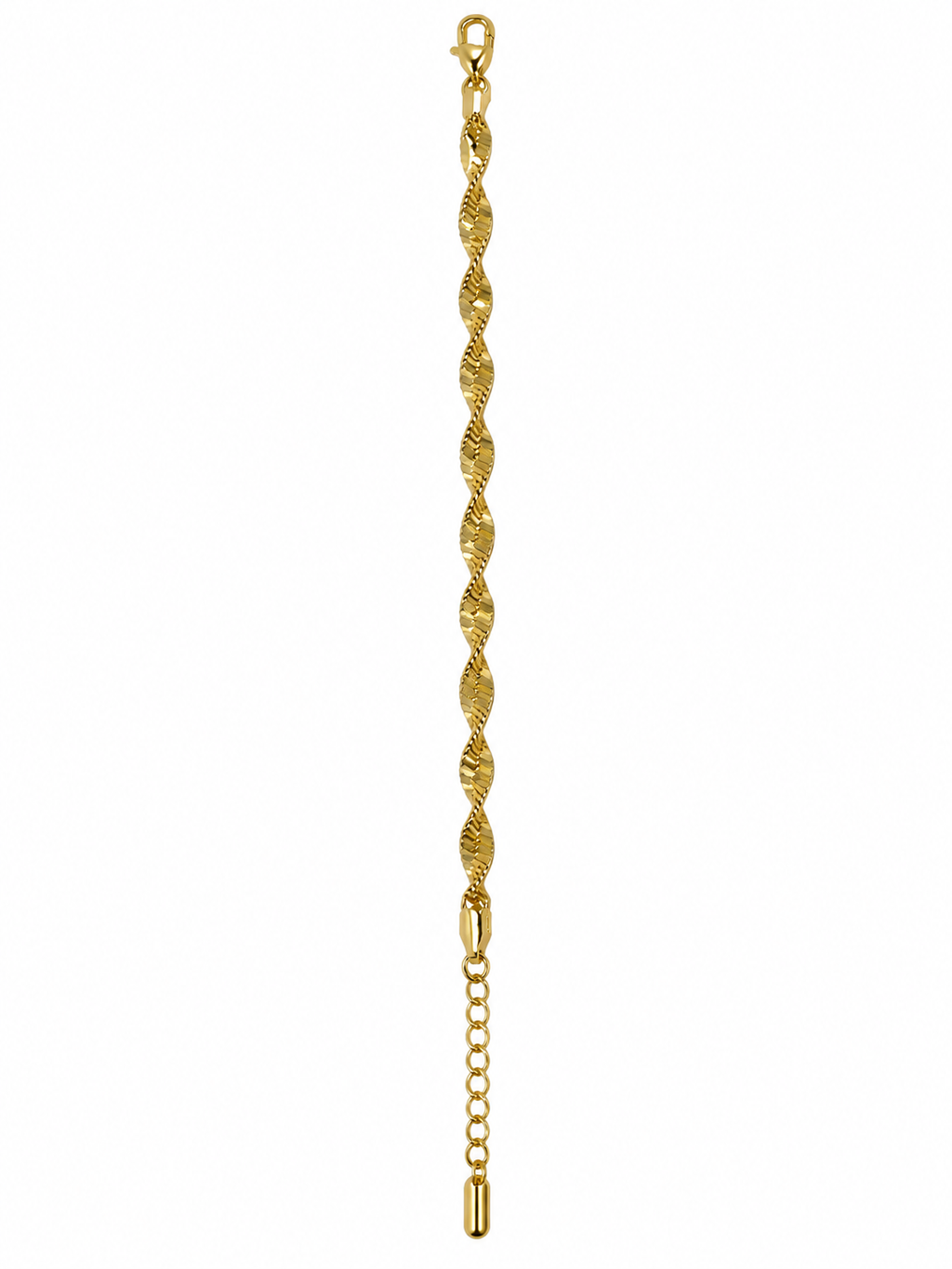 ZY-BL-037 Golden Twist – Burgu Desenli Gold Bileklik