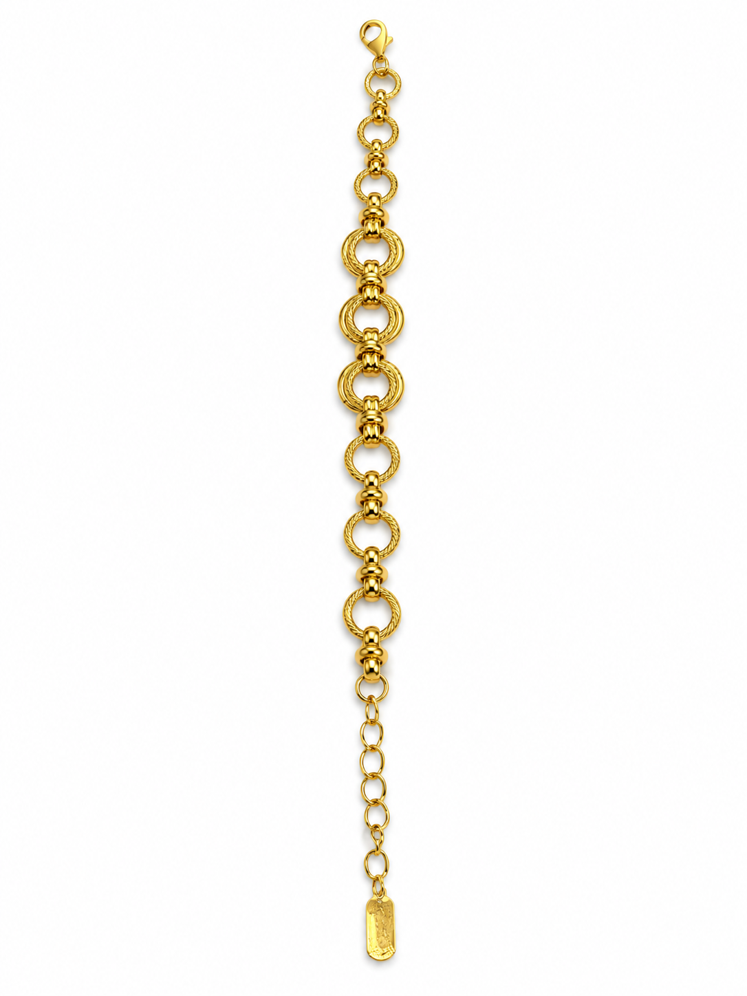 ZY-BL-008 – Golden Rings Büyük Halkalı Gold Bileklik