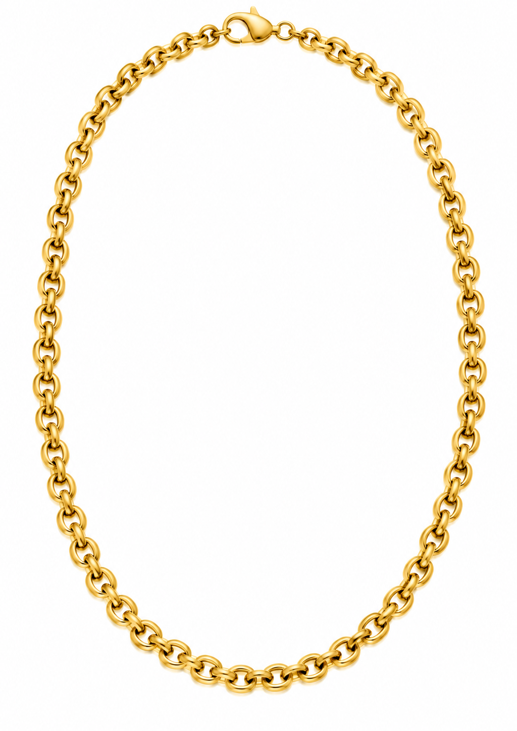 Gold Rolo – Altın Renk Yuvarlak Baklalı Erkek Kolye