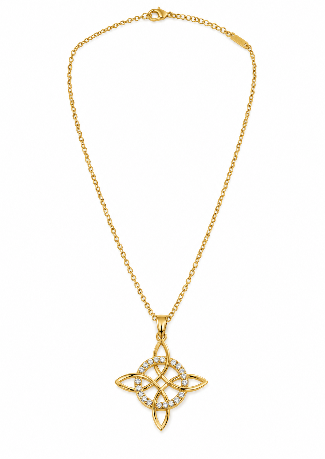 ZMK-027-Infinity Knot Sonsuzluk Düğümü Taşlı Kolye