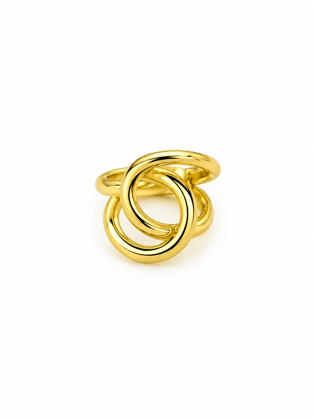 YZK-013 - Parlak Gold Düğüm Yüzük