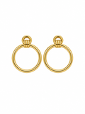 ZK-021-Solena – Gold Minimal Yuvarlak Halka Küpe