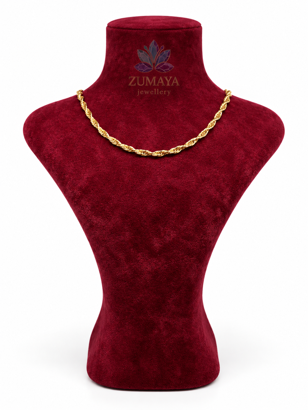 ZMK-001-Gold Twist Burgu Zincir Kolye