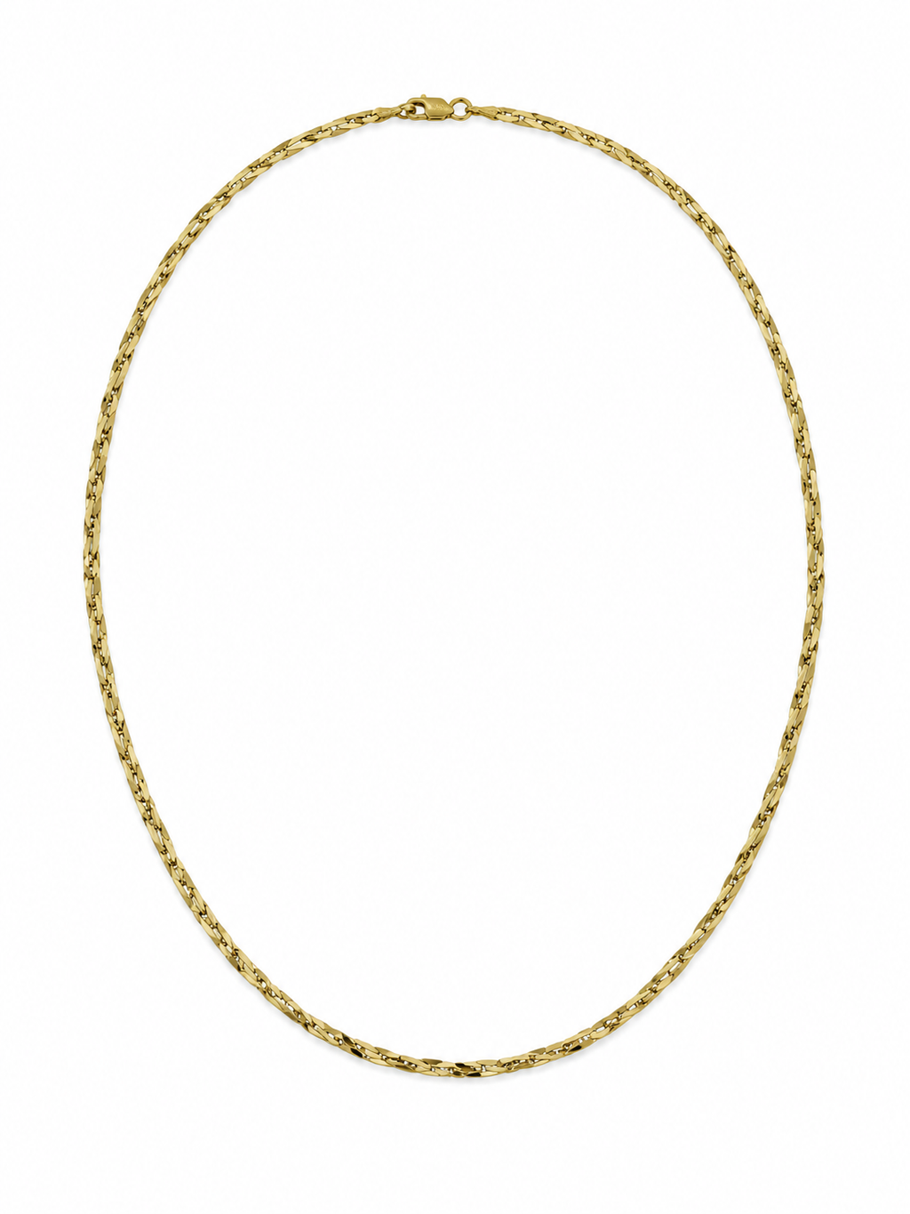 ZMK-002-Modern Link Dikdörtgen Zincir Kolye