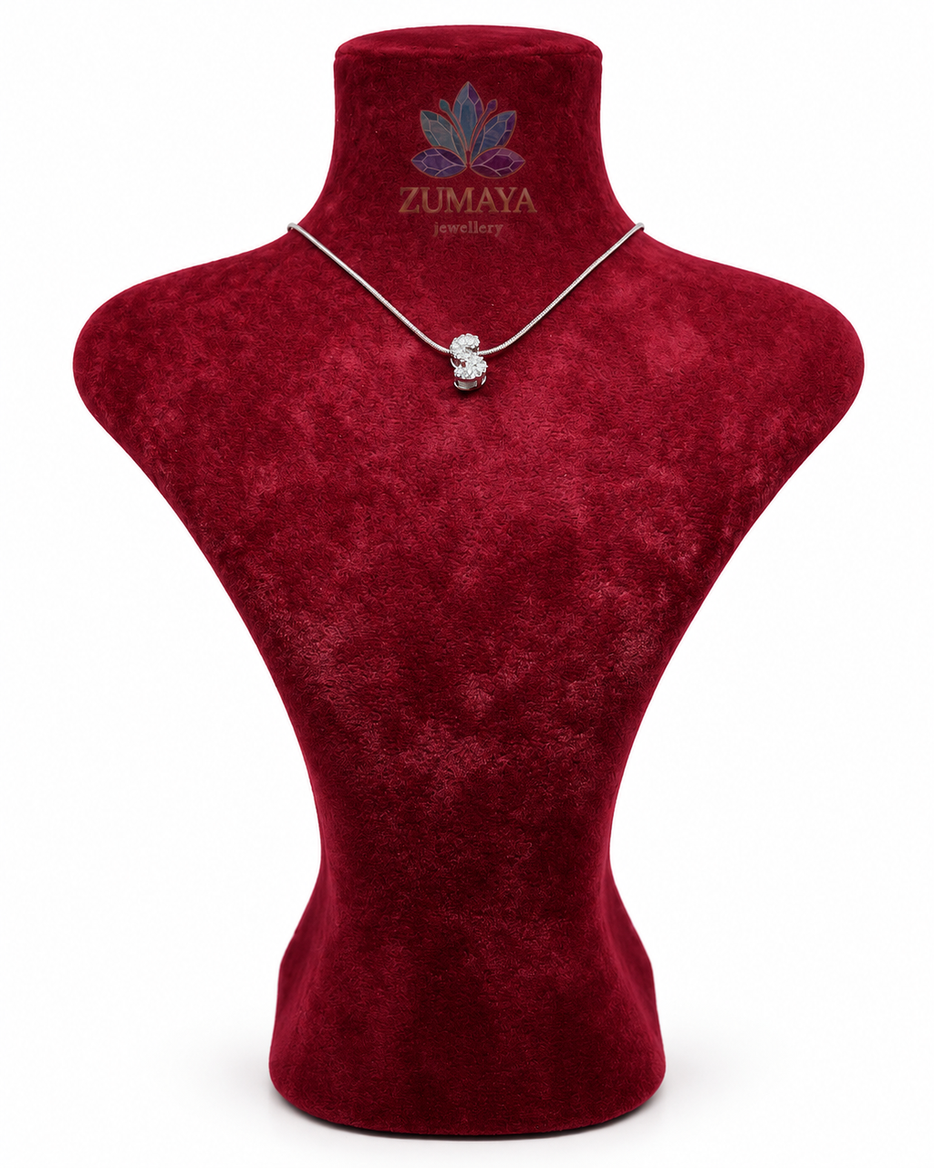 ZMK-010-Silver Initial S Harf Kolye