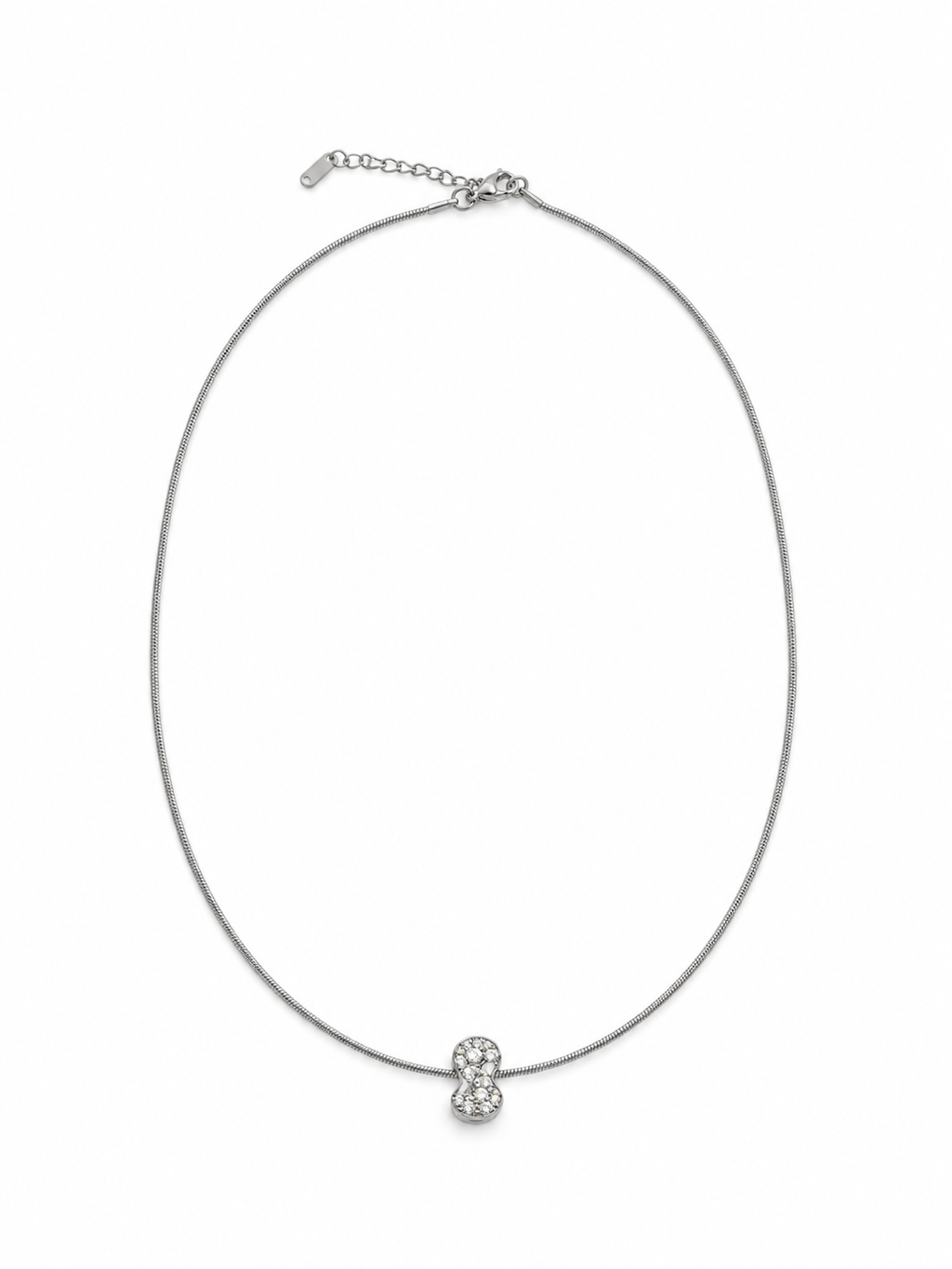 ZMK-010-Silver Initial S Harf Kolye