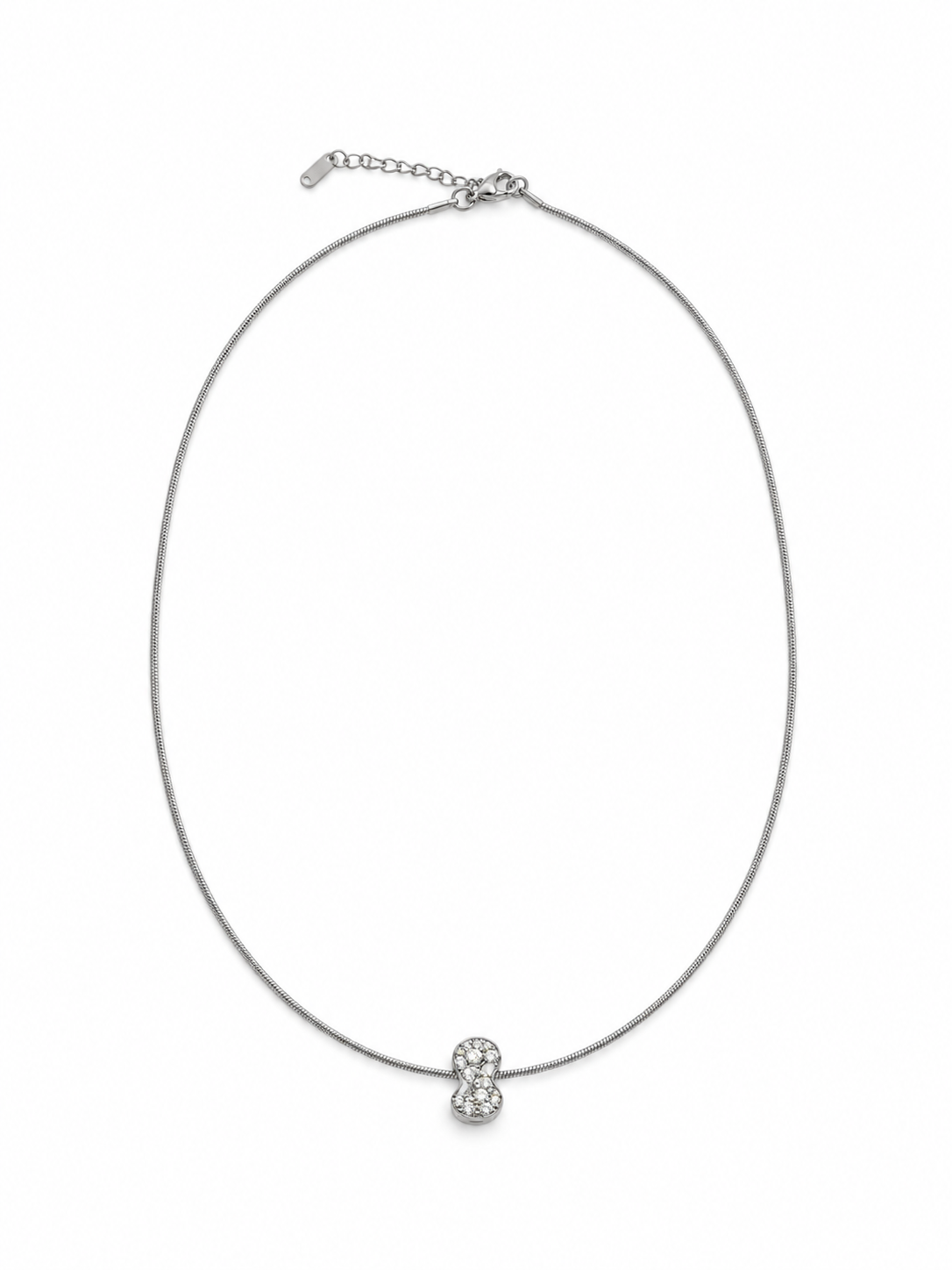 ZMK-010-Silver Initial S Harf Kolye