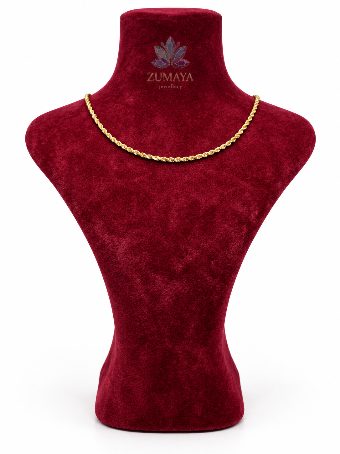 ZMK-019-Golden Rope İnce Burgu Zincir Kolye