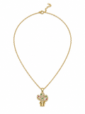 ZMK-020-Xuping Golden Cactus Taşlı Kaktüs Figürlü Kolye