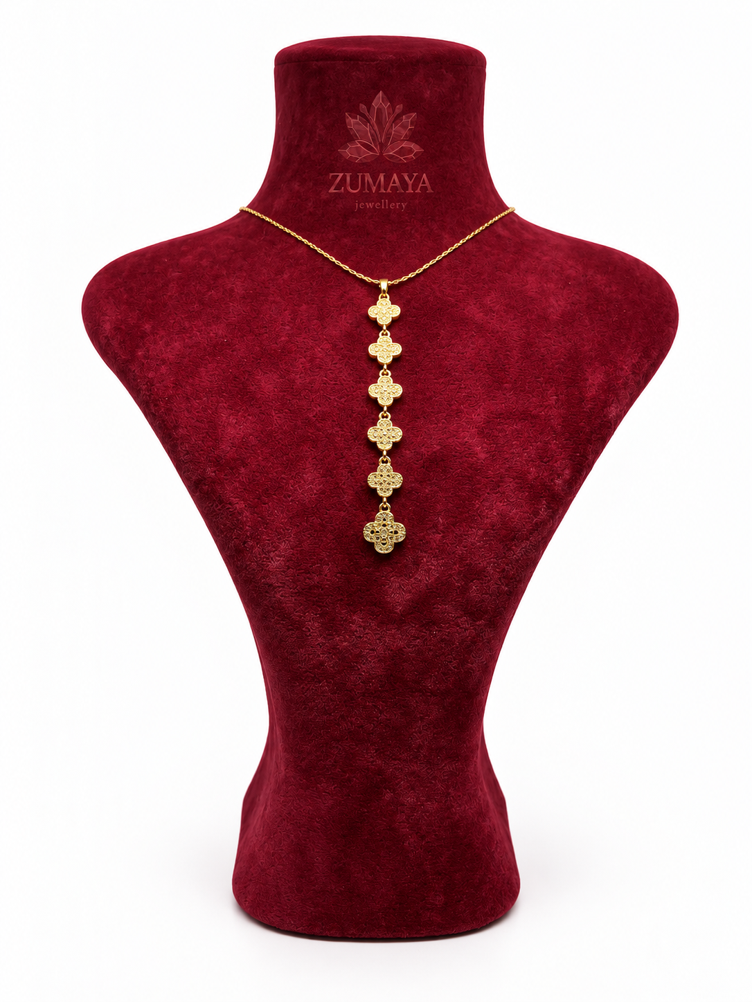 ZMK-025-Lucky Clover Sallantılı Yonca Kolye