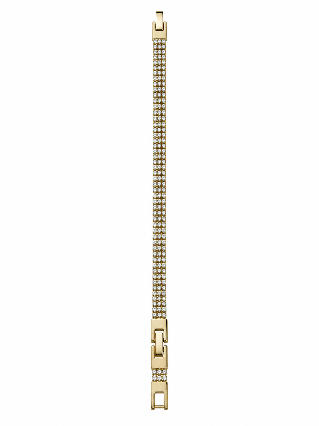 ZY-BL-005 – Triple Sparkle Üç Sıra Taşlı Gold Bileklik