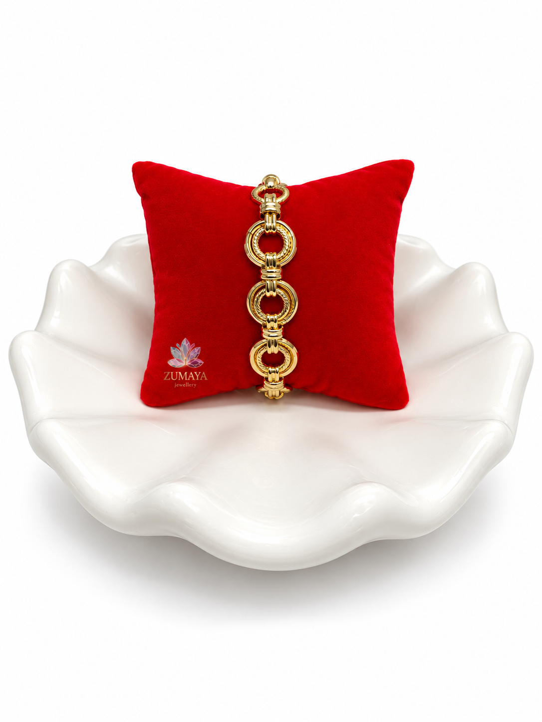 ZY-BL-008 – Golden Rings Büyük Halkalı Gold Bileklik