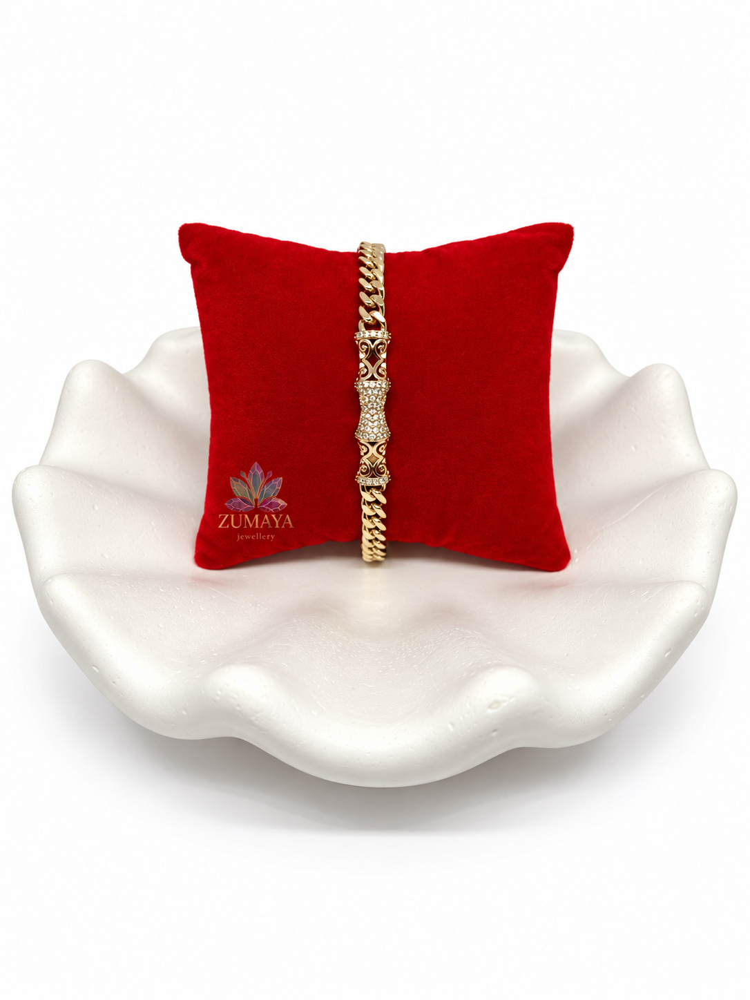 ZY-BL-018 – Ottoman Elegance İşlemeli Gold Bileklik