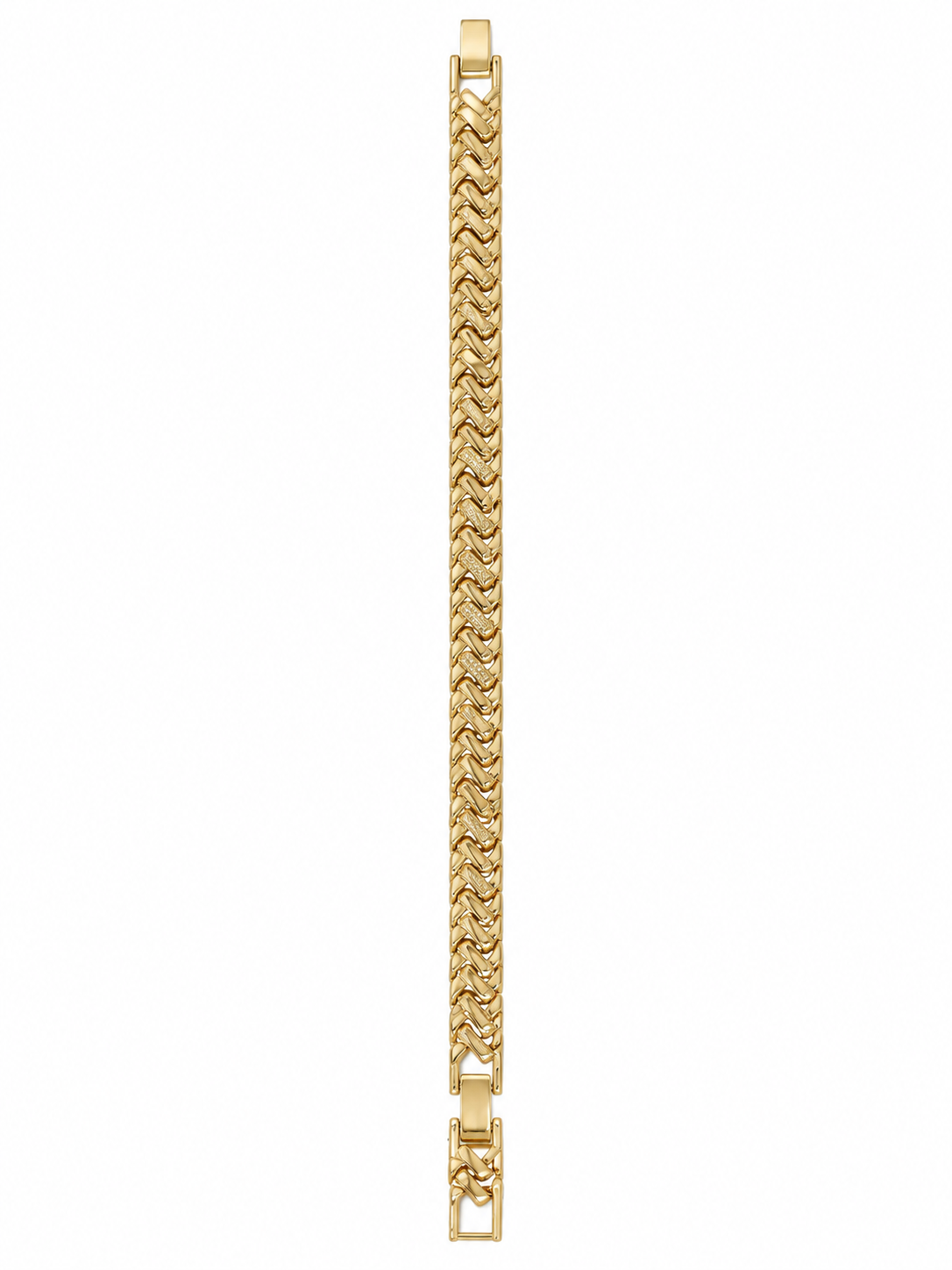 ZY-BL-028 – Diamond Weave Taş Detaylı Örgü Gold Bileklik