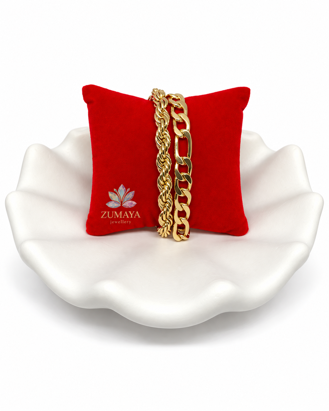ZY-BL-029 – Double Prestige İkili Zincir Gold Bileklik