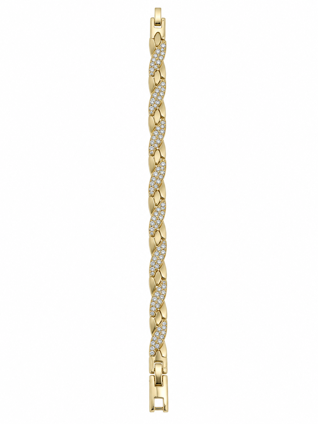 ZY-BL-031 – Infinity Twist Burgu Taşlı Gold Bileklik