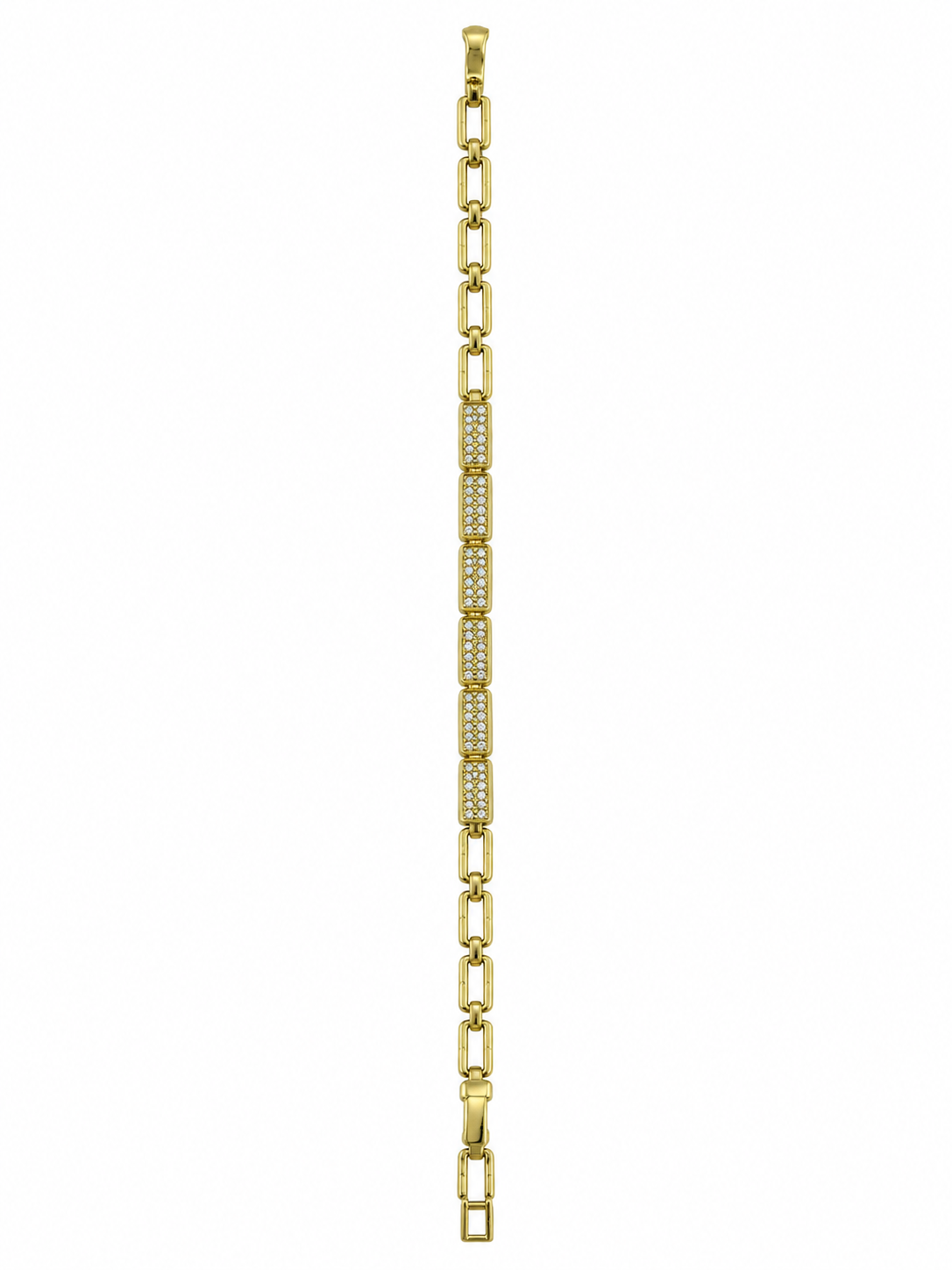 ZY-BL-025 – Crystal Blocks Dikdörtgen Taşlı Gold Bileklik